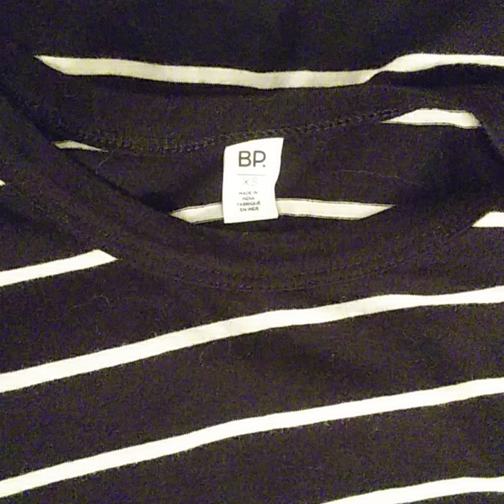 bp Nordstrom top black/white long sleeve, NWOT, XS - Picture 7 of 8
